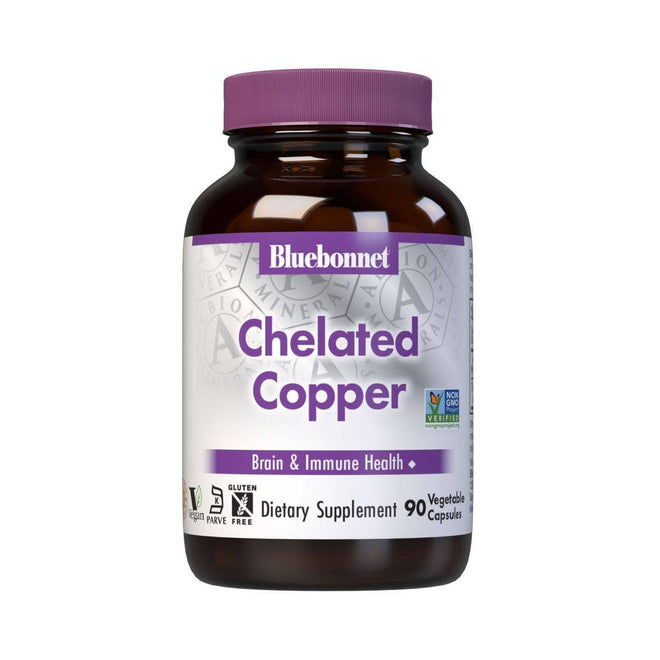 Bluebonnet Chelated Copper 90 Vegetable Capsules