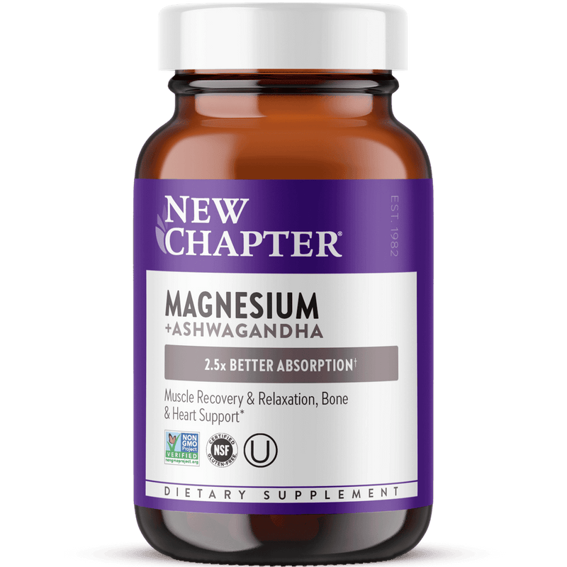 New Chapter Magnesium + Ashwagandha 60 Tablets