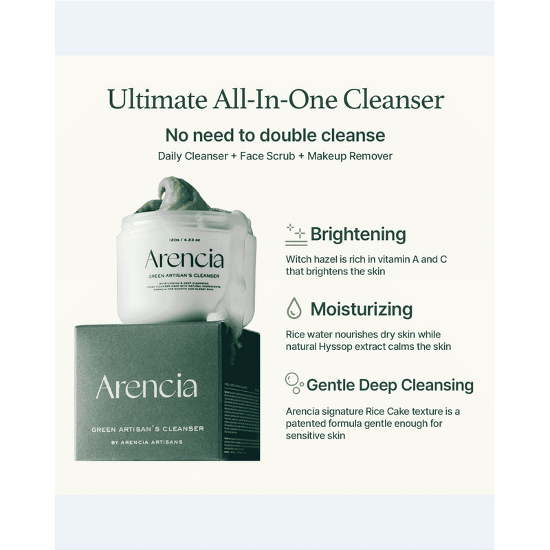 Arencia Fresh Green Rice Mochi Cleanser 120g