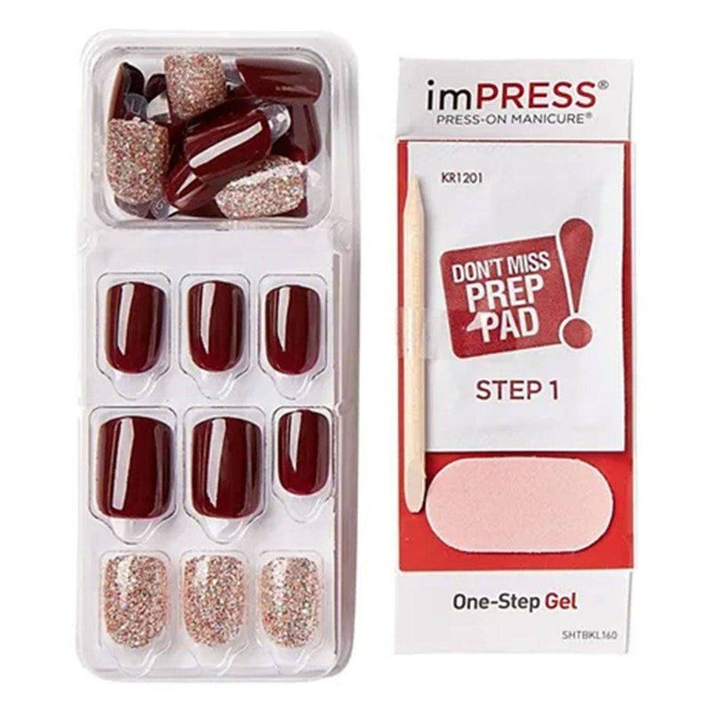 Kiss False Nails KIM020C Impress Press On Manicure No Other Short 30 Count