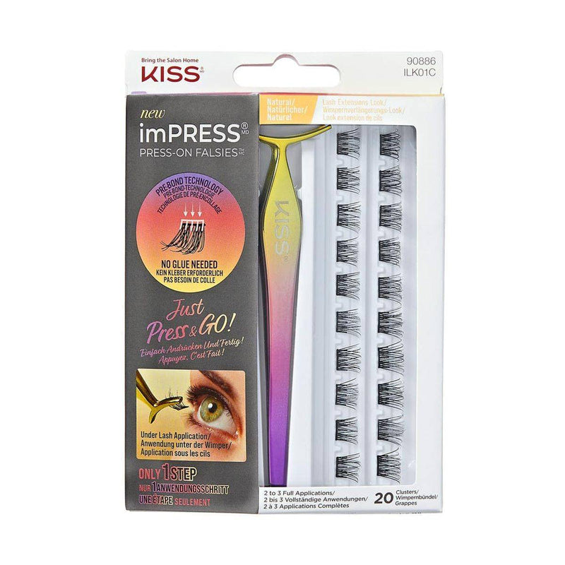 Kiss False Eyelash ILK01C Impress Press-On Falsies 20 Count