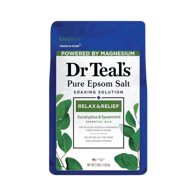 Dr Teals Pure Epsom Salt Soaking Solution Stress Relief 1.36kg