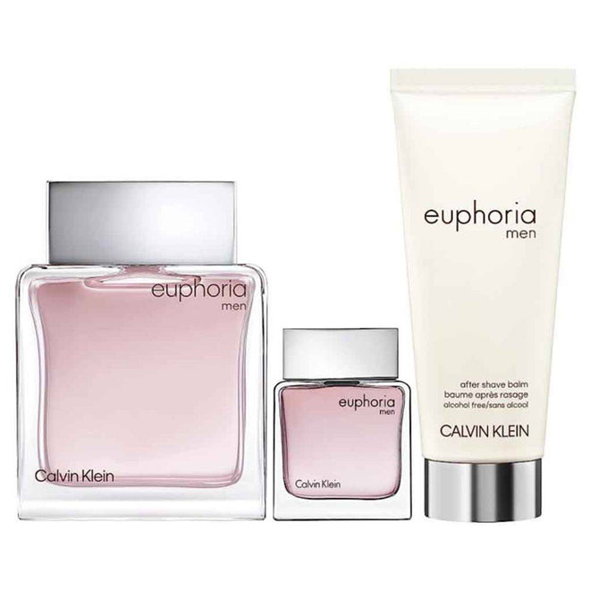 Calvin Klein Euphoria (M) EDT 100ml + After Shave Balm 100ml + EDT 15ml Gift Set