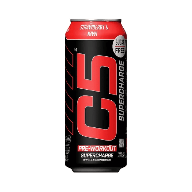 C5 Pre Workout Ready to Drink Supercharge Strawberry & Kiwi 473ml