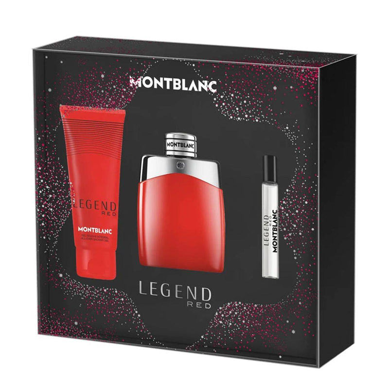 Mont Blanc Legend Red Eau de Parfum 100ml + Eau de Parfum 7.5ml + All Over Shower Gel 100ml Gift Set