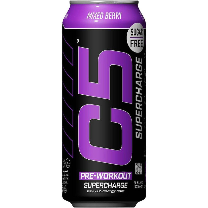 C5 Pre Workout Ready to Drink Supercharge Mixed Berry 473ml