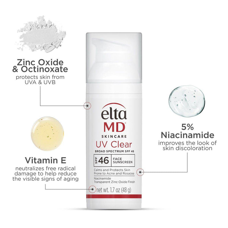 Elta MD UV Clear Face Sunscreen SPF46 Broad Spectrum 48g