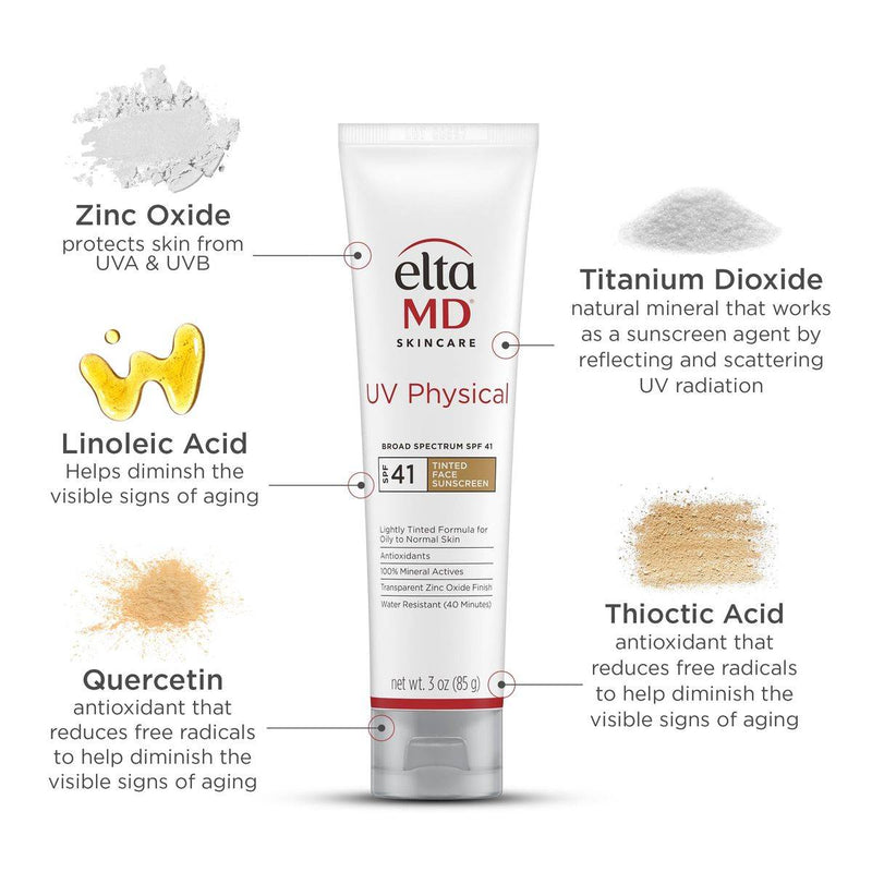 Elta MD UV Physical Face Sunscreen Tinted SPF41 Broad Spectrum 85g