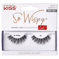 Kiss False Eyelash KSW01C So Wispy 01 Tapered Lash Collection 1 Pair