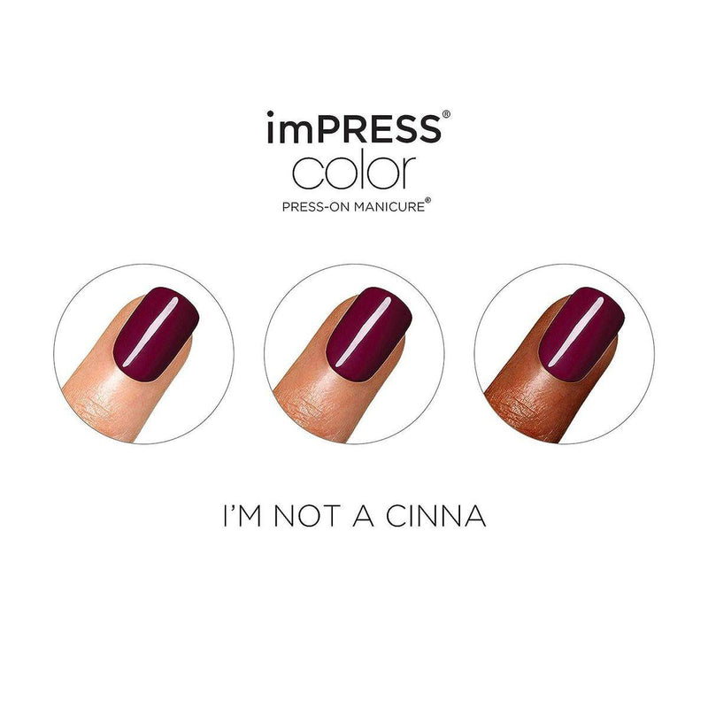 Kiss False Nails KIM014C Impress Press On Manicure I'm Not A Cinna 30 Count