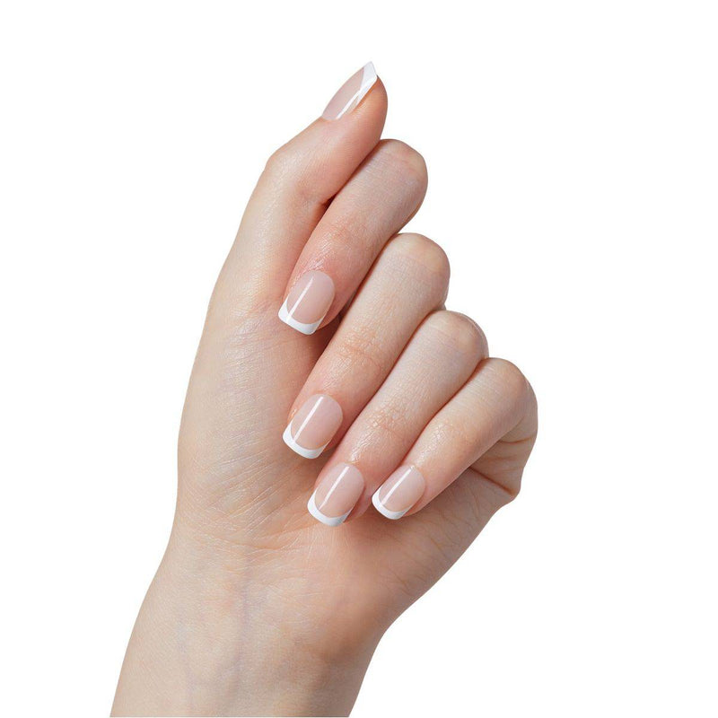 Kiss False Nails IFC01C Impress The No Glue Mani Model Classic French Small 30 Count
