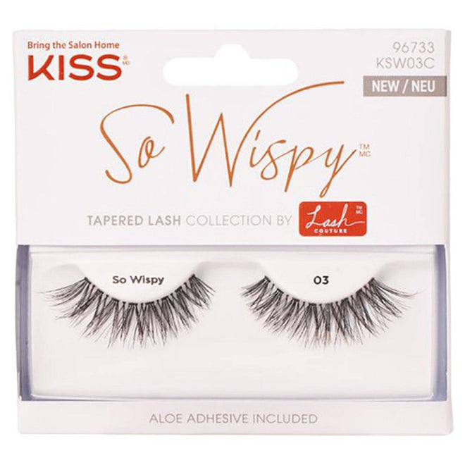 Kiss False Eyelash KSW03C So Wispy 03 Tapered Lash Collection 1 Pair