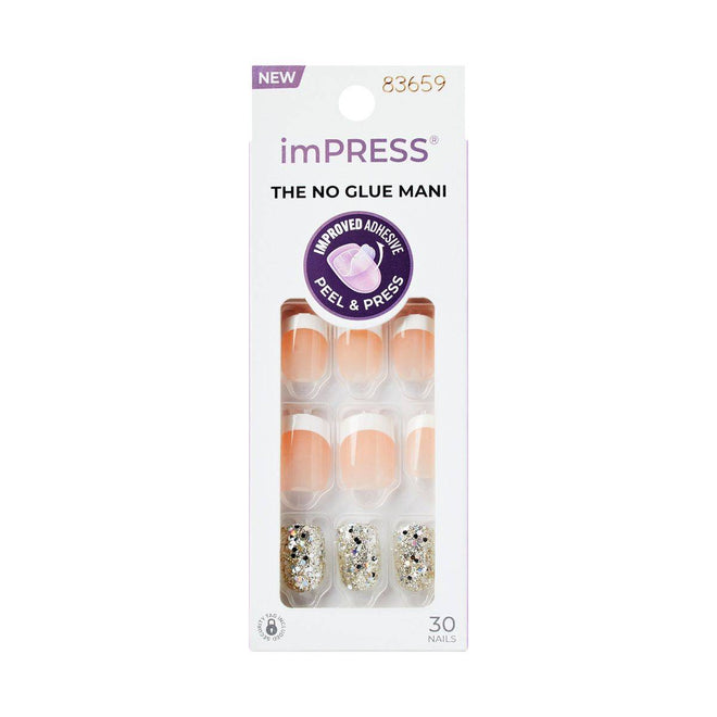 Kiss False Nails KIM008C Impress Press On Manicure Time Slip 30 Count