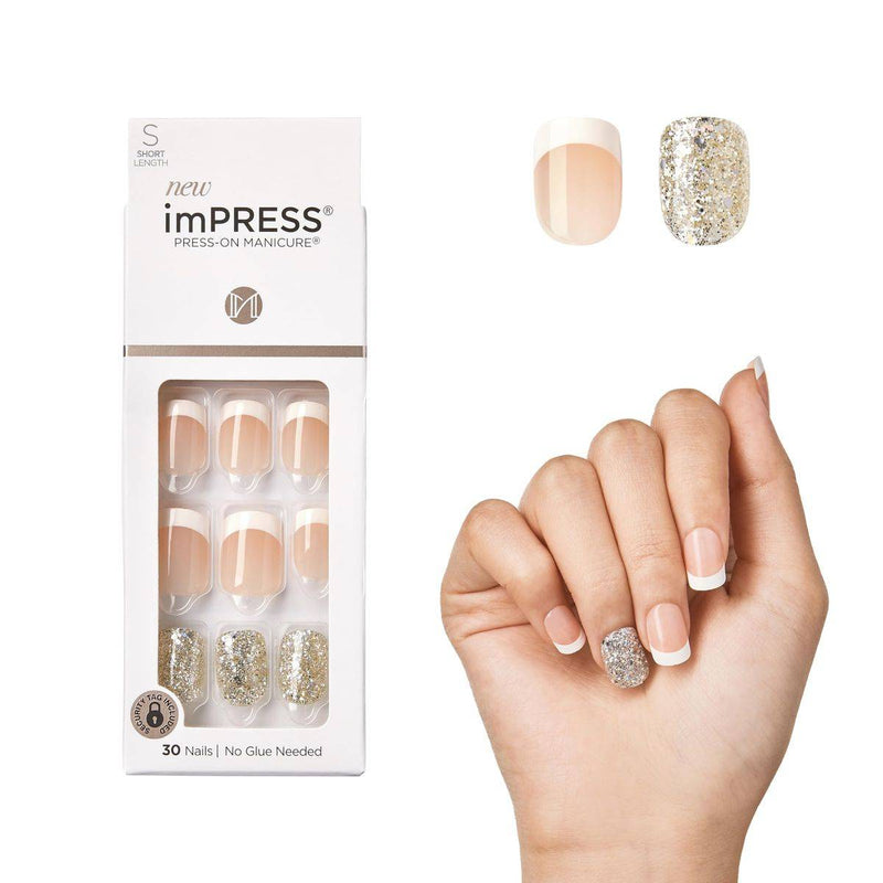 Kiss False Nails KIM008C Impress Press On Manicure Time Slip 30 Count
