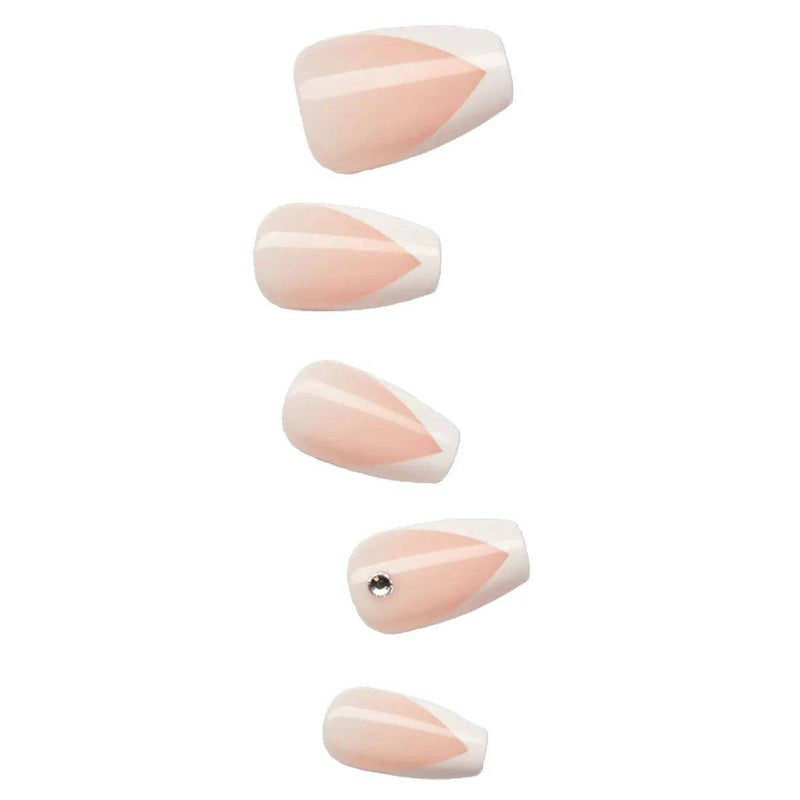 Kiss False Nails KIMM04C Impress Press On Manicure So French Medium 30 Count