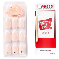 Kiss False Nails KIMM04C Impress Press On Manicure So French Medium 30 Count