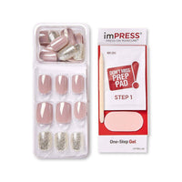 Kiss False Nails KIM002C Impress Press On Manicure One More Chance Short 30 Count