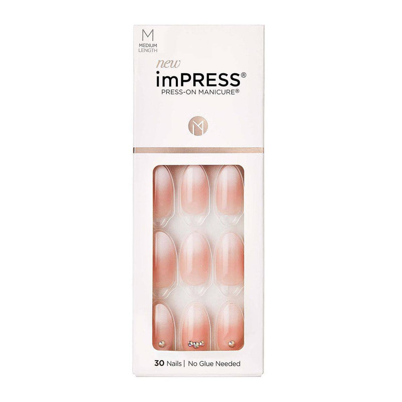 Kiss False Nails KIMM01C Impress Press On Manicure Awestruck Medium 30 Count