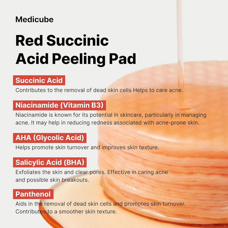 Medicube Red Succinic Acid Peeling 70 Pads