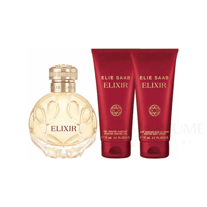 Elie Saab Elixir (W) EDP 100ml + Scented Body Lotion 75ml + Scented Shower Gel 75ml Gift Set