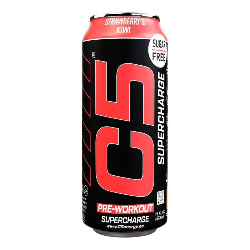 C5 Pre Workout Ready to Drink Supercharge Strawberry & Kiwi 473ml