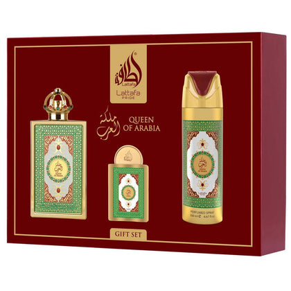 Lattafa Pride Queen Of Arabia Eau de Parfum 100ml x 3 Gift Set