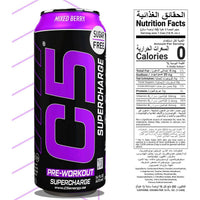 C5 Pre Workout Ready to Drink Supercharge Mixed Berry 473ml