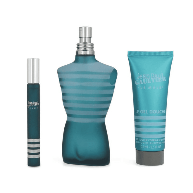 Jean Paul Gaultier Le Male (M) EDT 125ml + EDT 10ml + All Over Shower Gel 75ml Gift Set