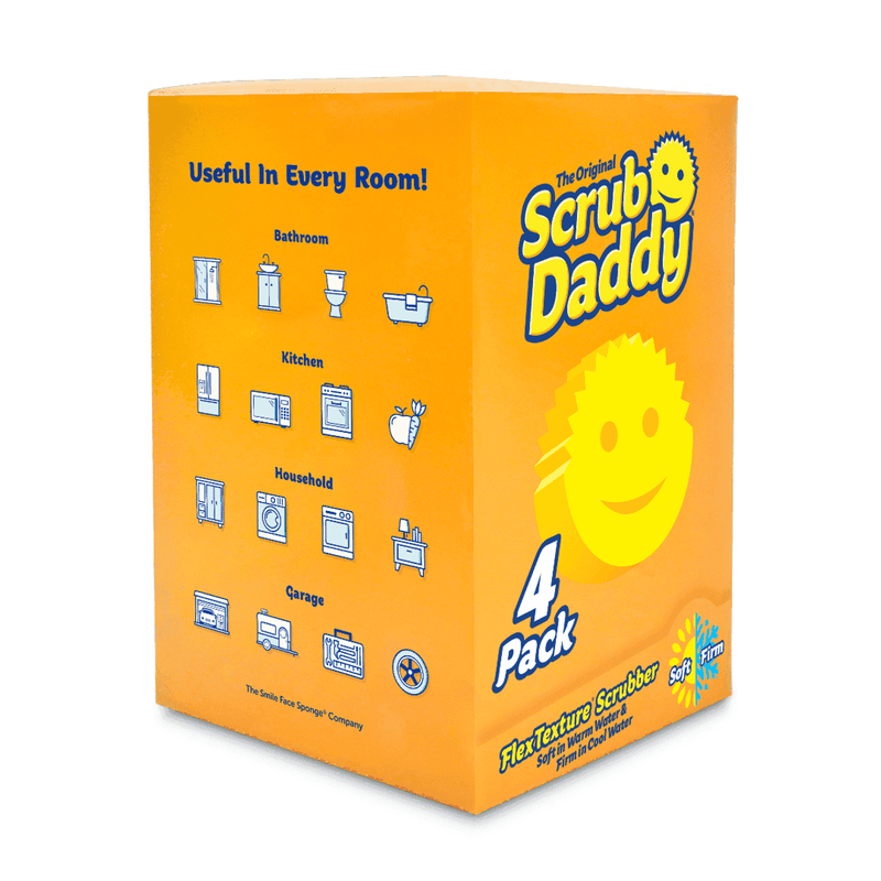 Scrub Daddy The Original Scrubber Yellow 4 Pack