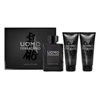 Salvatore Ferragamo Uomo Signature Pour Homme (M) EDP 100ml + After Shave Balm 100ml +Shampoo & Shower Gel 100ml Gift Set