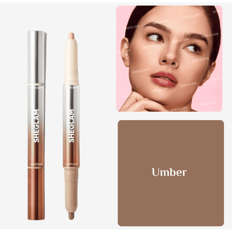 Sheglam Fine Line 2In1 Nose Contour & Highlight Pen Umber 0.5g