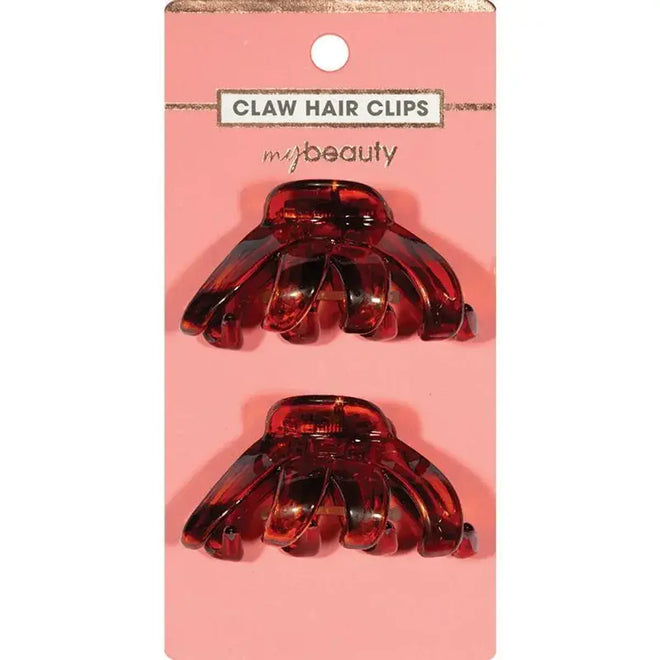 My Beauty Hair Claw Clip Medium 2 Pack Demi Amber