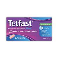 Telfast 180mg 15 Tablets