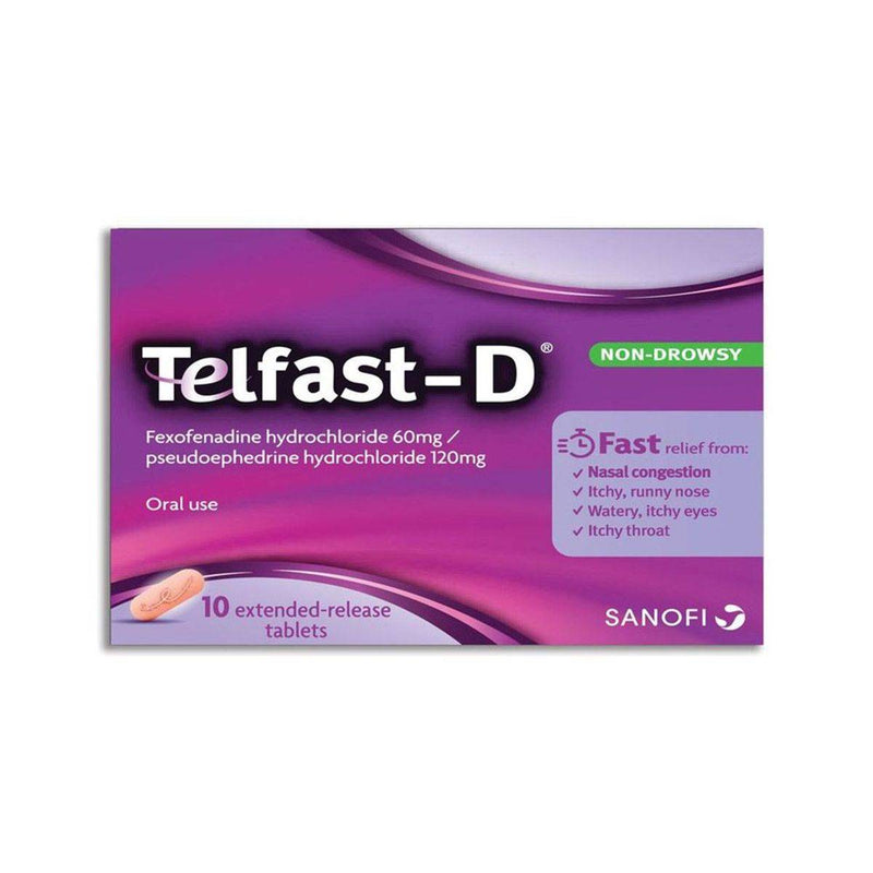 Telfast D 60mg/120mg 10 Tablets