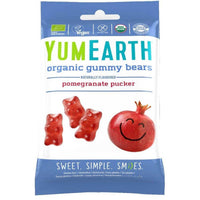 Yum Earth Organic Gummy Bears Pomegranate 50g