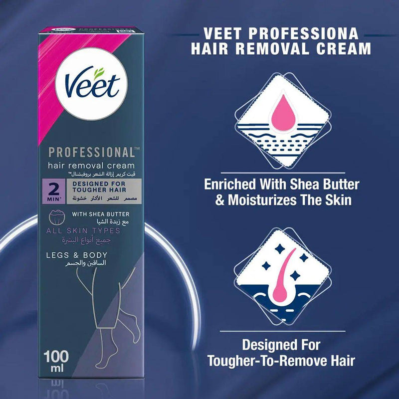 Veet Hair Removal Cream Professional Legs & Body 100ml