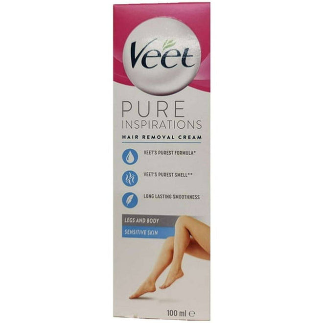 Veet Hair Removal Cream Pure Legs & Body For Sensitive Skin 100ml