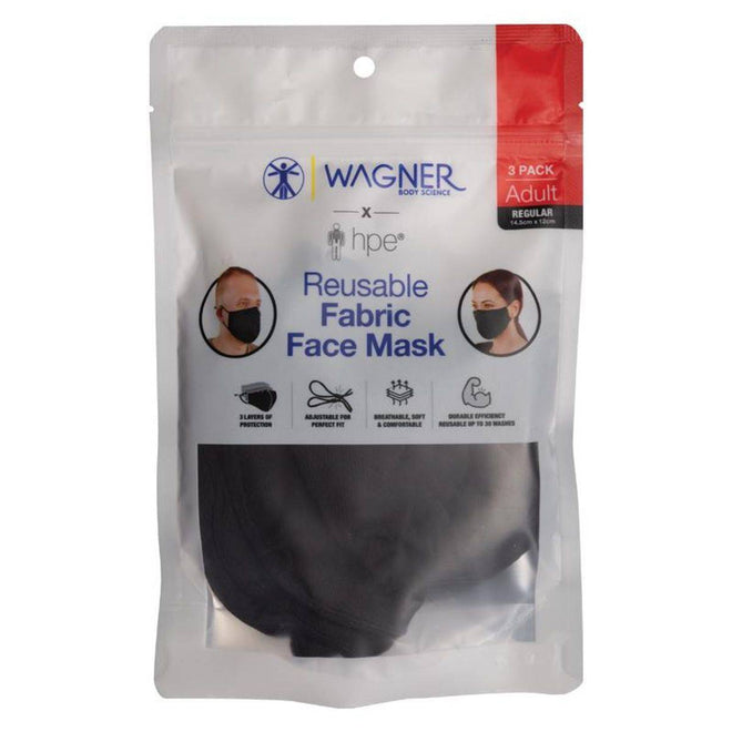Wagner Body Science X HPE Reusable Face Mask Adult Regular 3 Pack