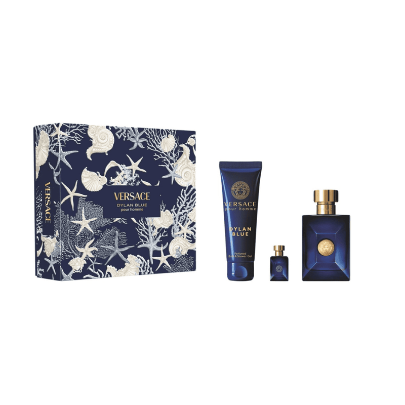 Versace Pour Homme Dylan Blue Eau de Toilette 100ml + Eau de Toilette 5ml + Parfum Bath & Shower Gel 150ml Gift Set
