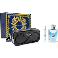 Versace Pour Homme Eau de Toilette 100ml + Eau de Toilette 10ml Travel Spray + Trousse B Gift Set