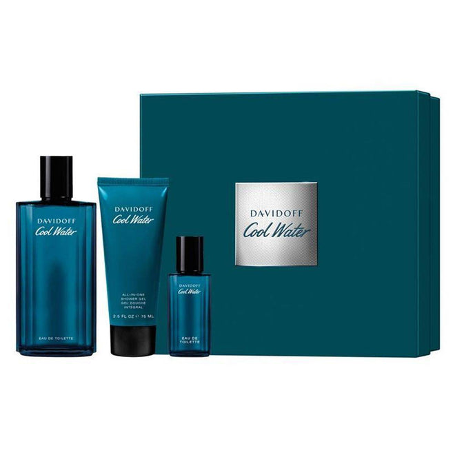 Davidoff Cool Water (M) EDT 125ml + Shower Gel 75ml + EDT 15ml Gift Set