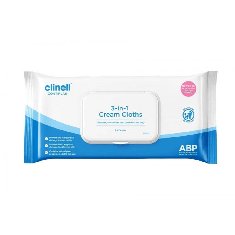 Clinell Contiplan Cleansing Cloths 25 Pack