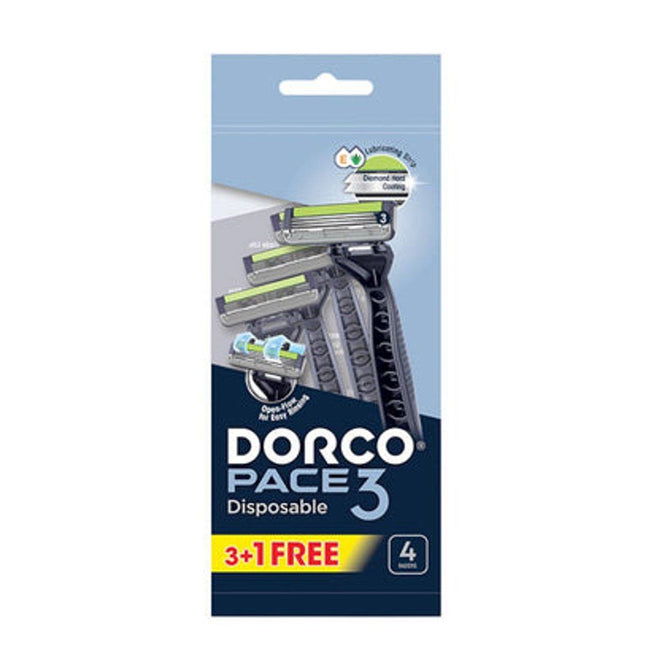 Dorco Razor Disposable Pace 3 Men 3+1 Count