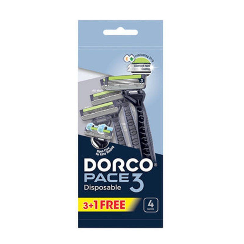 Dorco Razor Disposable Pace 3 Men 3+1 Count