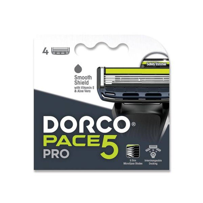 Dorco Razor Refills Pace 5 Pro Men 4 Count