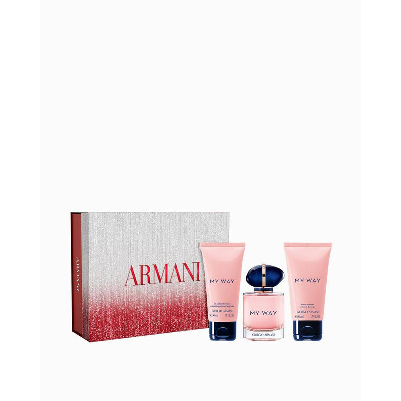 Giorgio Armani My Way (W) EDP 50ml Refillable + Parfum Shower Gel 50ml + Moisturizing Parfum Body Lotion 50ml Gift Set