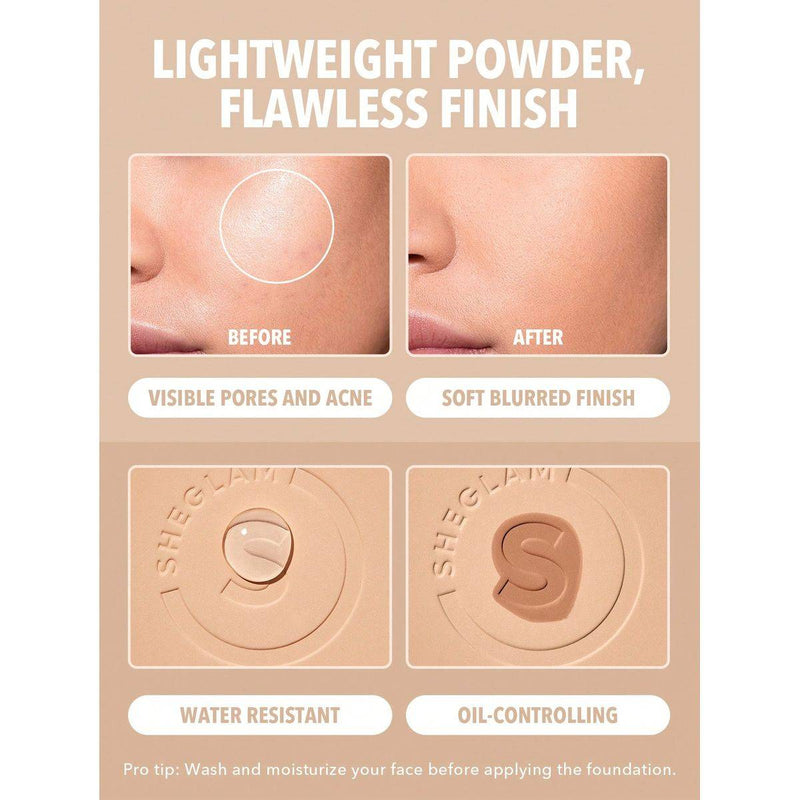 Sheglam Skin Focus High Coverage Powder Foundation Peach 11g