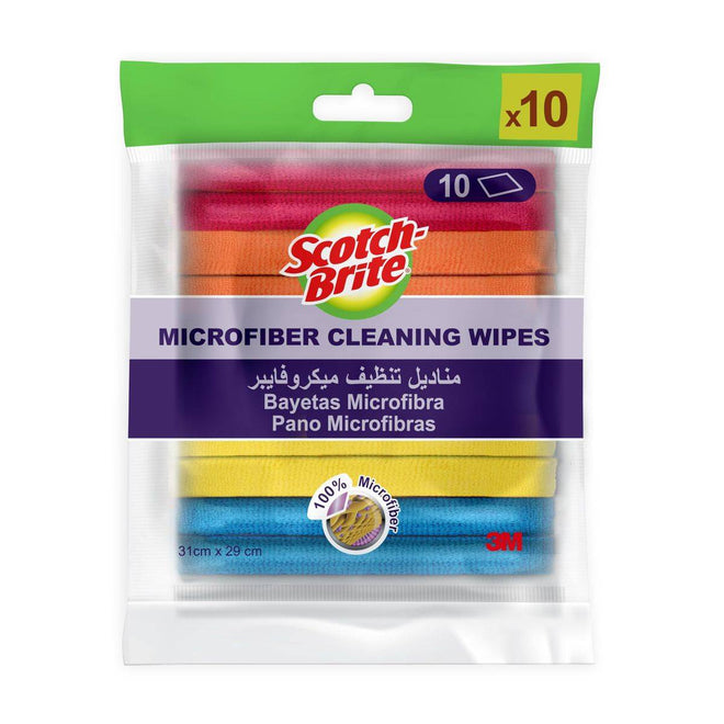 Scotch-Brite Microfibre Cleaning Wipes 10 Packs