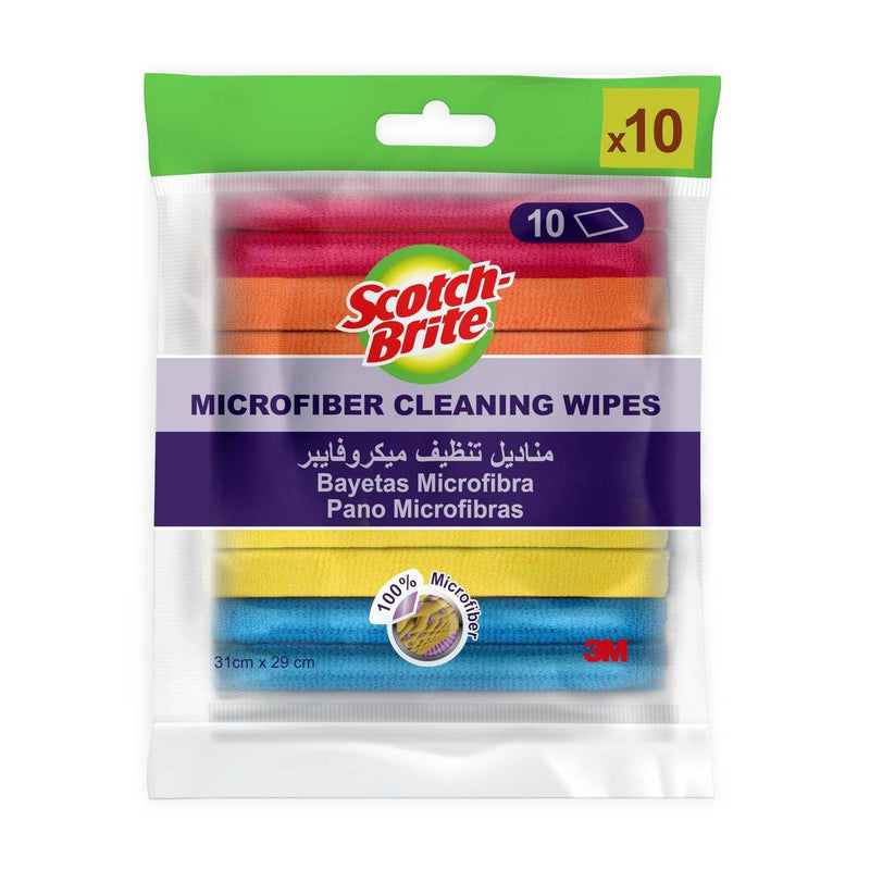 Scotch-Brite Microfibre Cleaning Wipes 10 Packs