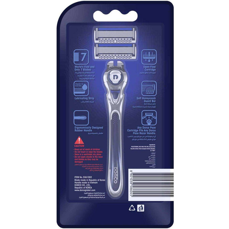 Dorco Razor Pace 7 Men + 2 Refills